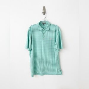 Friar's Head Golf Club Peter Millar Summer Comfort Shirt M Green Blue Striped